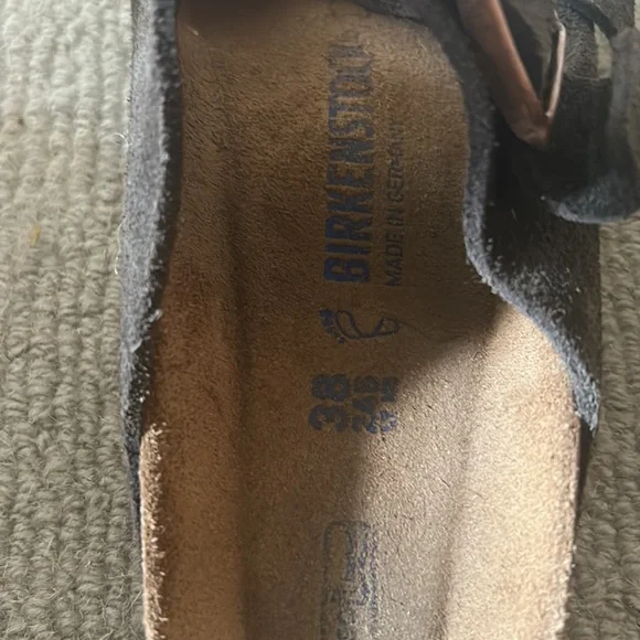 Birkenstock Sandals Arizona Brown Suede Size 38 - Picture 4 of 5